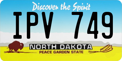 ND license plate IPV749