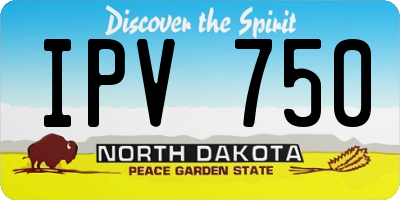 ND license plate IPV750
