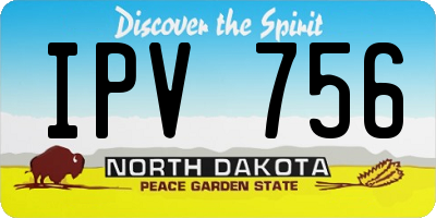 ND license plate IPV756