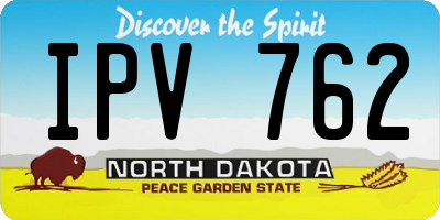 ND license plate IPV762