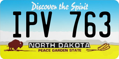 ND license plate IPV763