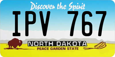 ND license plate IPV767