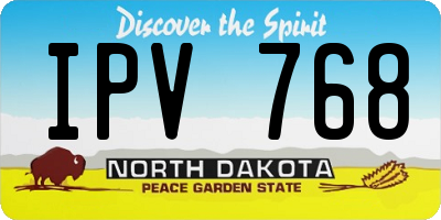 ND license plate IPV768