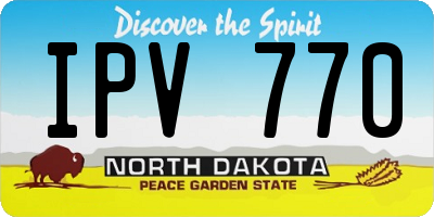 ND license plate IPV770