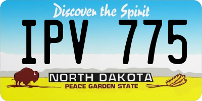 ND license plate IPV775