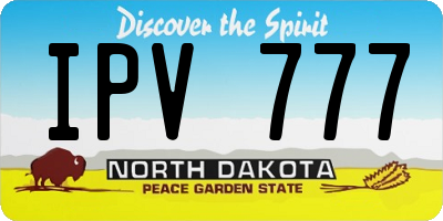 ND license plate IPV777