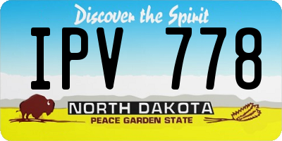 ND license plate IPV778