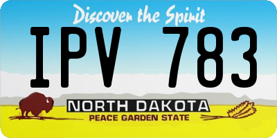 ND license plate IPV783