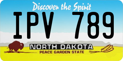ND license plate IPV789