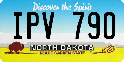 ND license plate IPV790