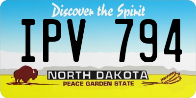 ND license plate IPV794