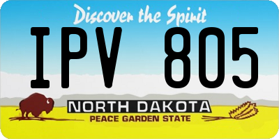 ND license plate IPV805