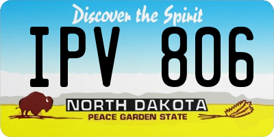 ND license plate IPV806