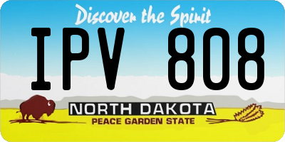 ND license plate IPV808