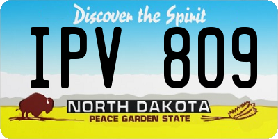 ND license plate IPV809