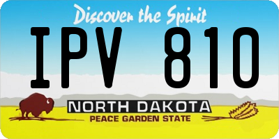 ND license plate IPV810
