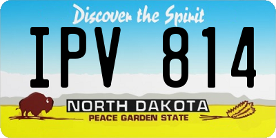 ND license plate IPV814