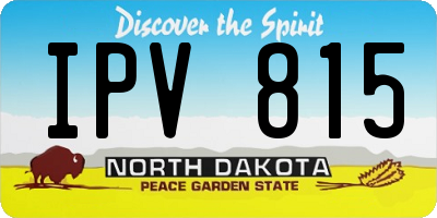 ND license plate IPV815