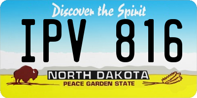 ND license plate IPV816