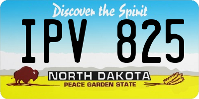 ND license plate IPV825