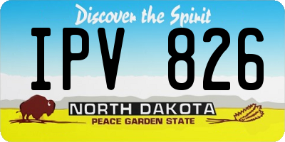 ND license plate IPV826