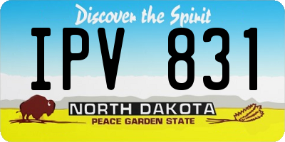 ND license plate IPV831