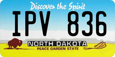 ND license plate IPV836
