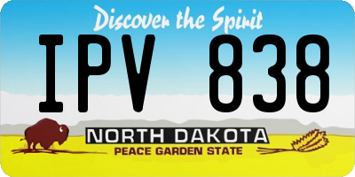 ND license plate IPV838