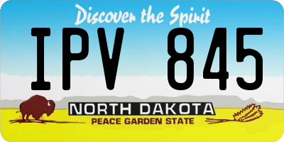 ND license plate IPV845