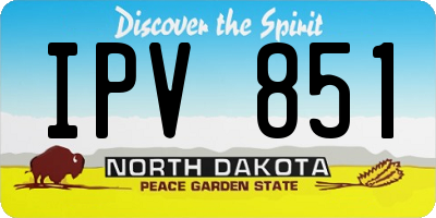 ND license plate IPV851