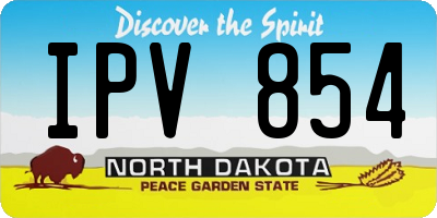 ND license plate IPV854