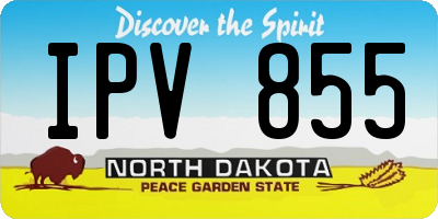 ND license plate IPV855