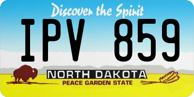 ND license plate IPV859
