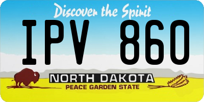 ND license plate IPV860
