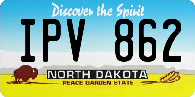 ND license plate IPV862