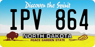 ND license plate IPV864