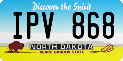 ND license plate IPV868