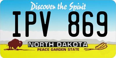 ND license plate IPV869