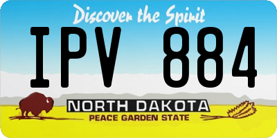 ND license plate IPV884