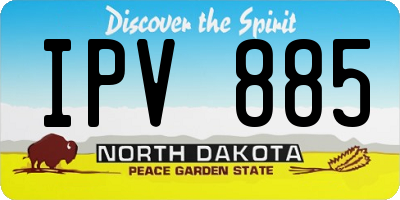 ND license plate IPV885