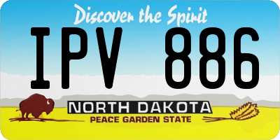 ND license plate IPV886