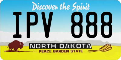 ND license plate IPV888