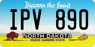 ND license plate IPV890