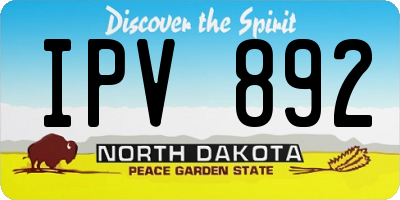 ND license plate IPV892