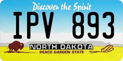 ND license plate IPV893