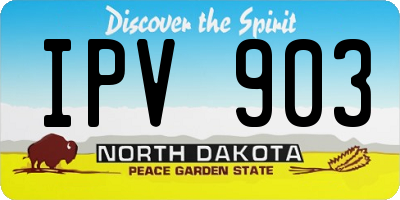 ND license plate IPV903