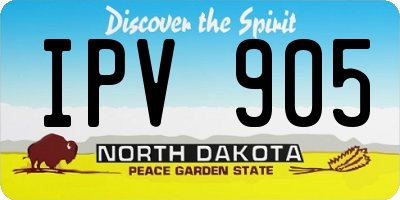 ND license plate IPV905