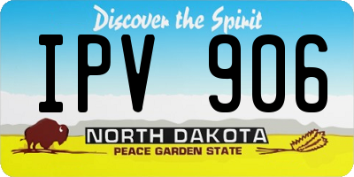 ND license plate IPV906