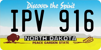 ND license plate IPV916