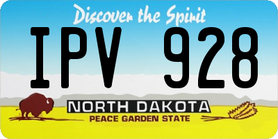 ND license plate IPV928